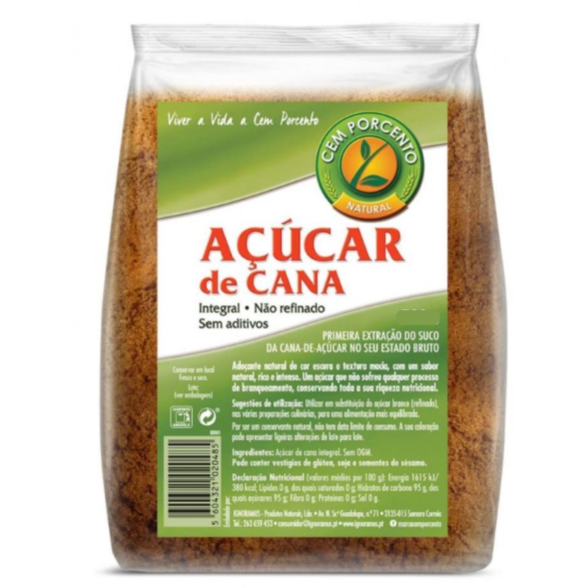 Cem Porcento Azúcar Caña Integral 1kg
