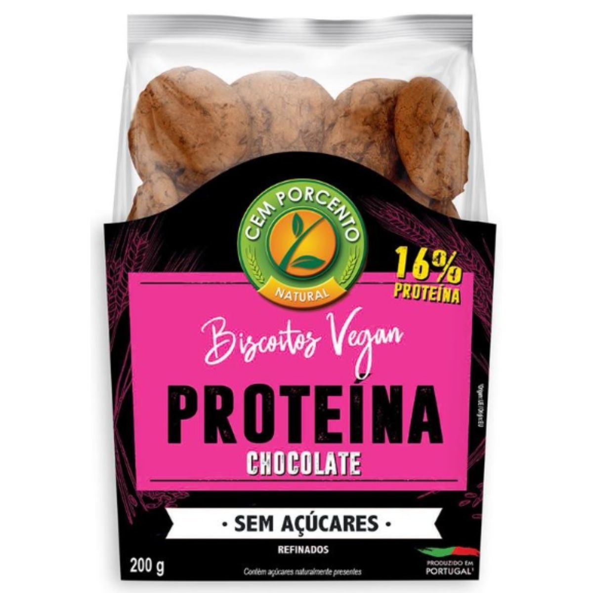 Cem Porcento Galletas Protein Choco Vegan – 200g