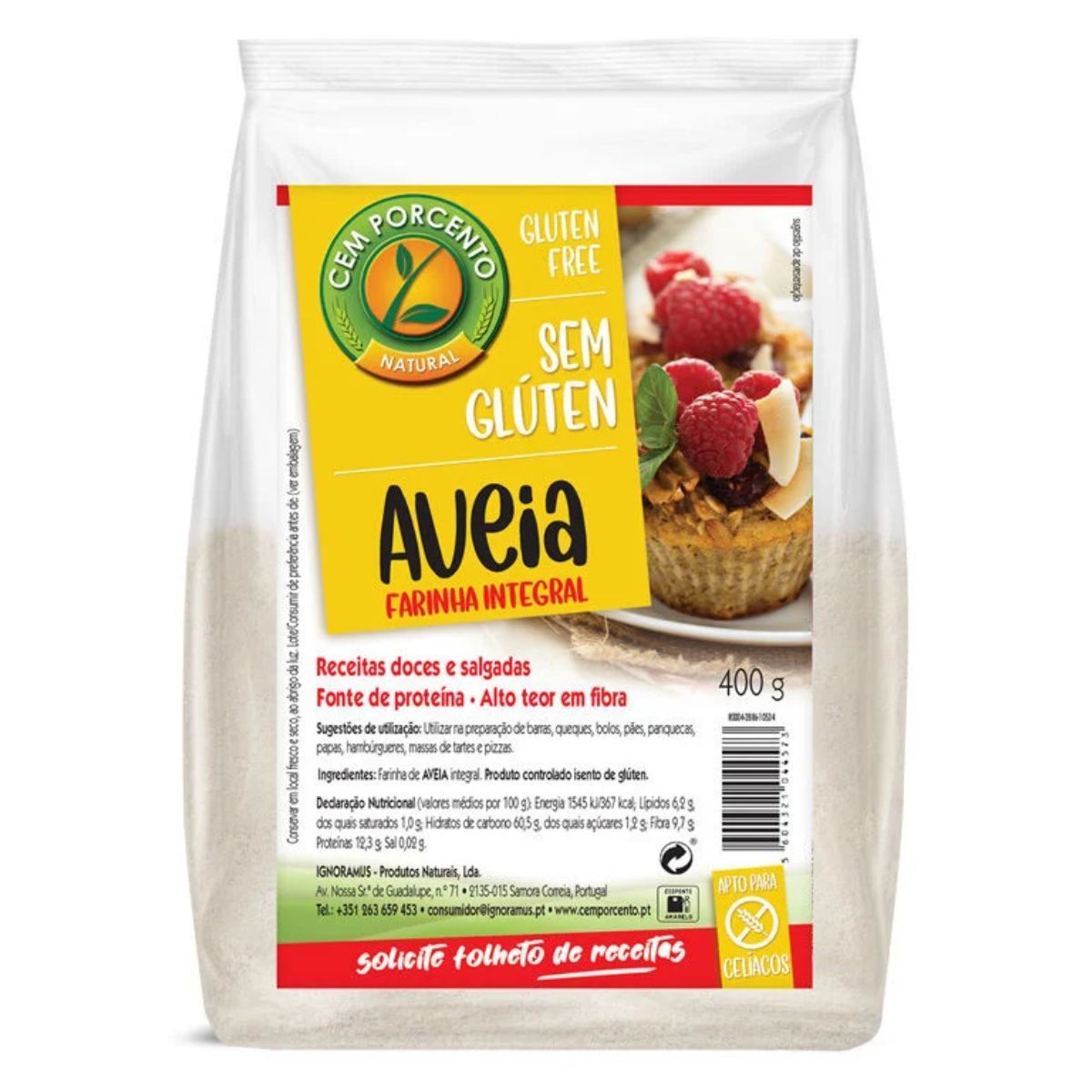 Cem Porcento Harina Avena Sin Gluten – 400g