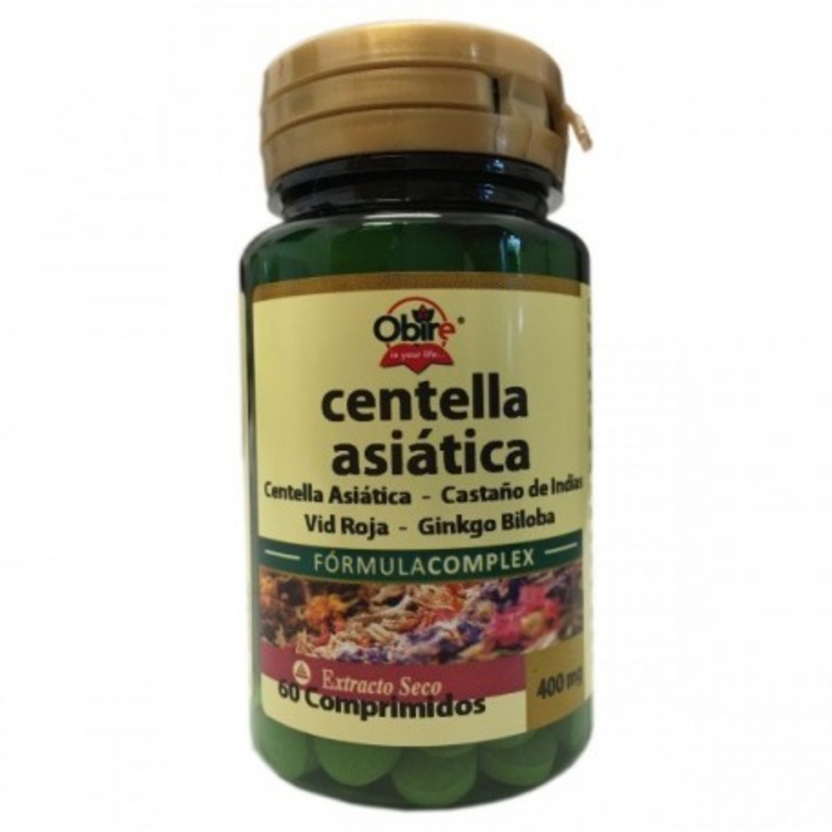 Centella Asiática Complex 400 mg Extracto Seco 60 comprimidos Obire