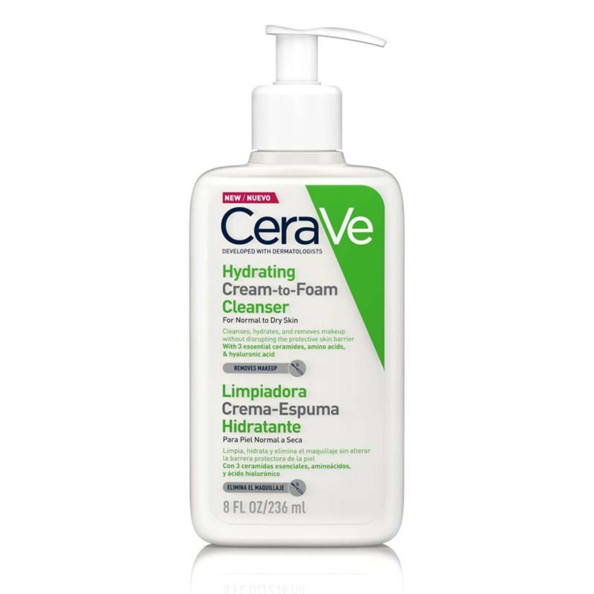 CERAVE Crema – Espuma Hidratante Limpiadora – 236ml