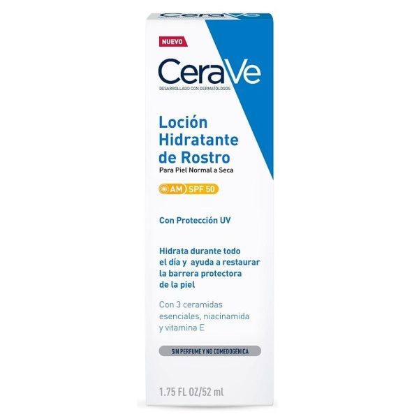Ceravé Loção Facial Hidratante SPF50 Para Pele Normal a Seca Cerave – 52ml