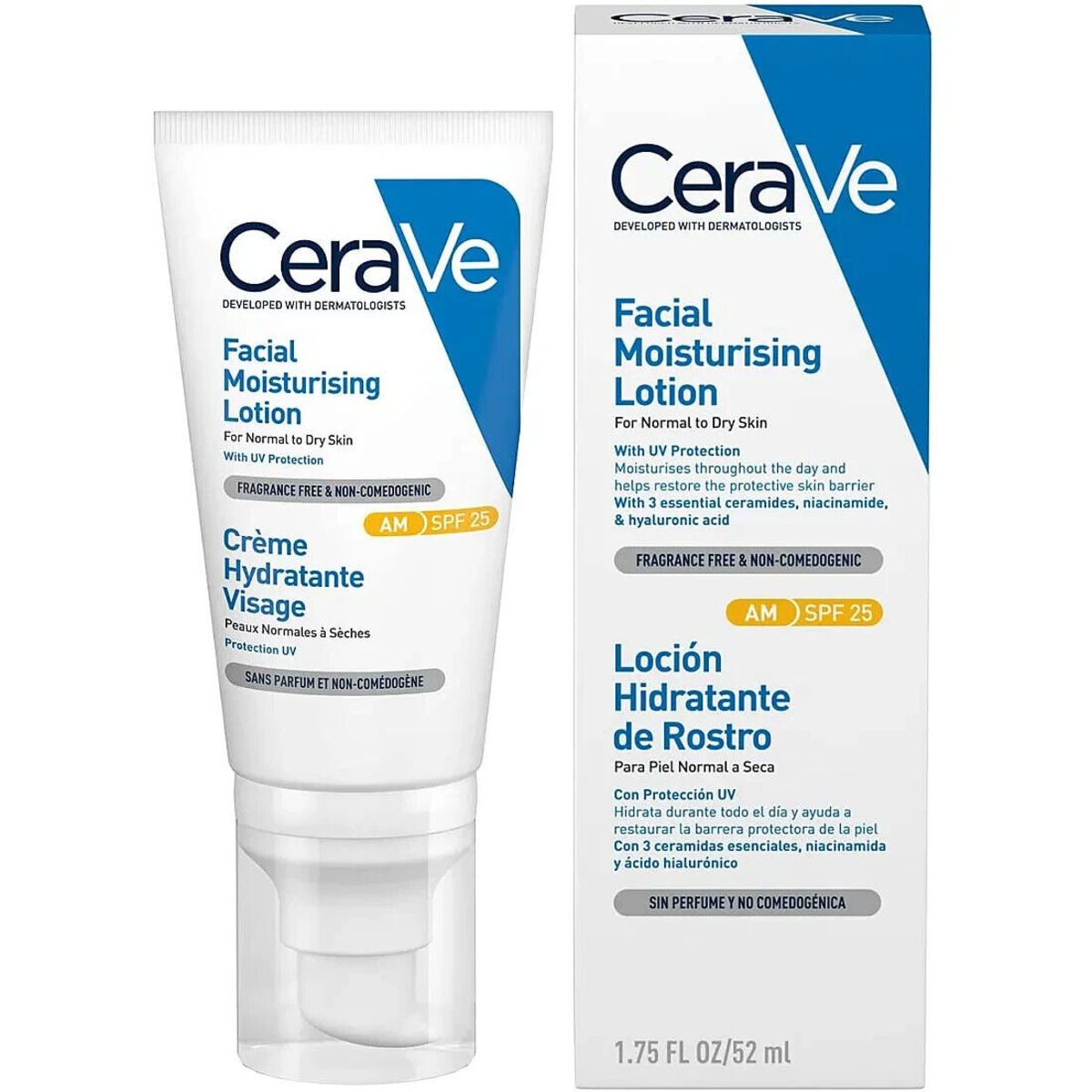 Cerave loción hidratante de rostro SPF 25 52 ml