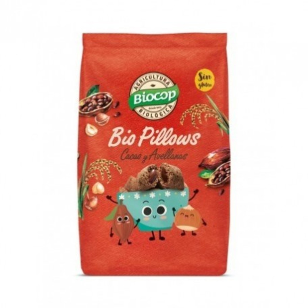 Cereales Pillows Choco Avellanas Biocop – 300g