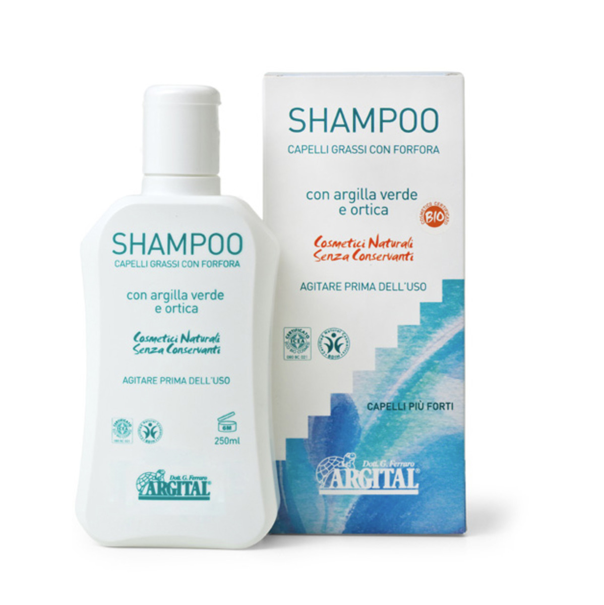Champú arcilla romero y ortiga cabello graso – Argital – 250ml