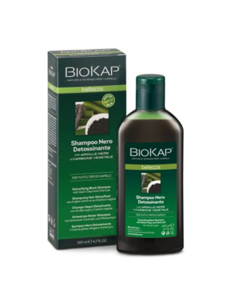 Shampooing Détox avec argiles noires et charbon Biokap – 200ml