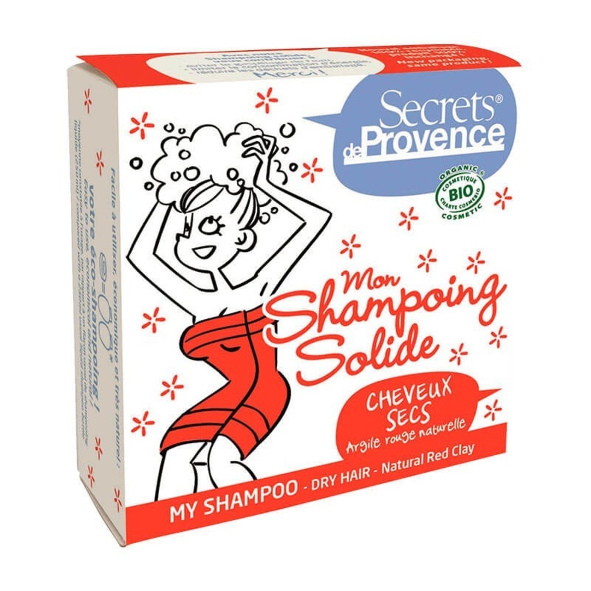 Champú sólido sin Gancho Cabello Seco (Cartón) Secrets de Provence – 85g