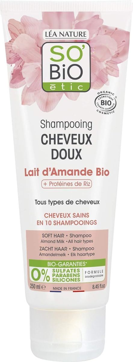 Champú suave leche almendras So’Bio Ètic – 250ml