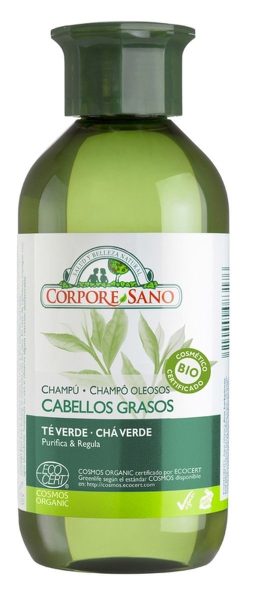 Shampooing thé vert cheveux gras Cosmos Organic Corpore Sano – 300ml