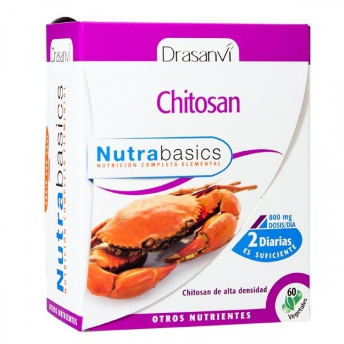 Chitosan 60 Cápsulas Drasanvi Nutrabasics