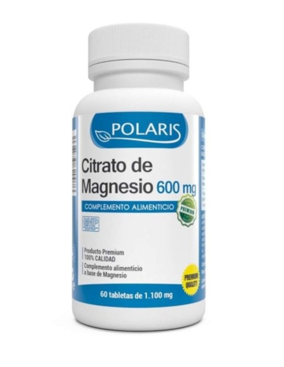 Citrato de magnesio 600 mg 60 comprimidos Polaris