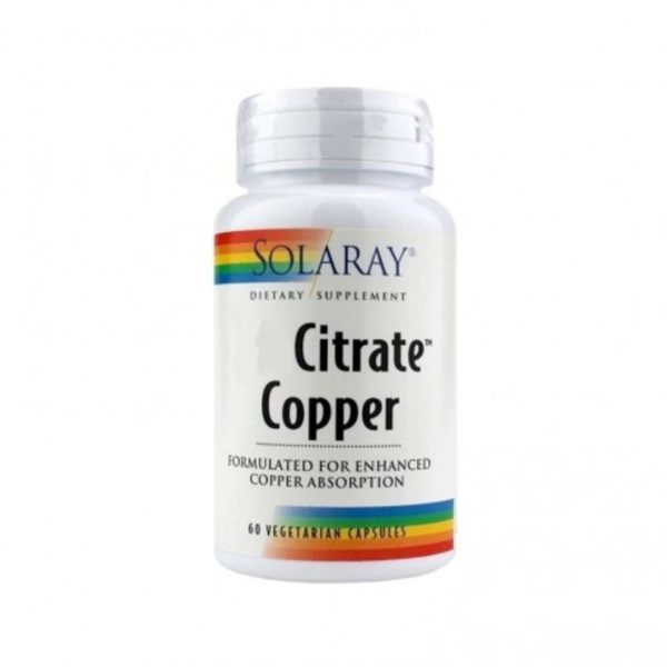 Cuivre Citrate 2 mg 60 capsules végétales Solaray