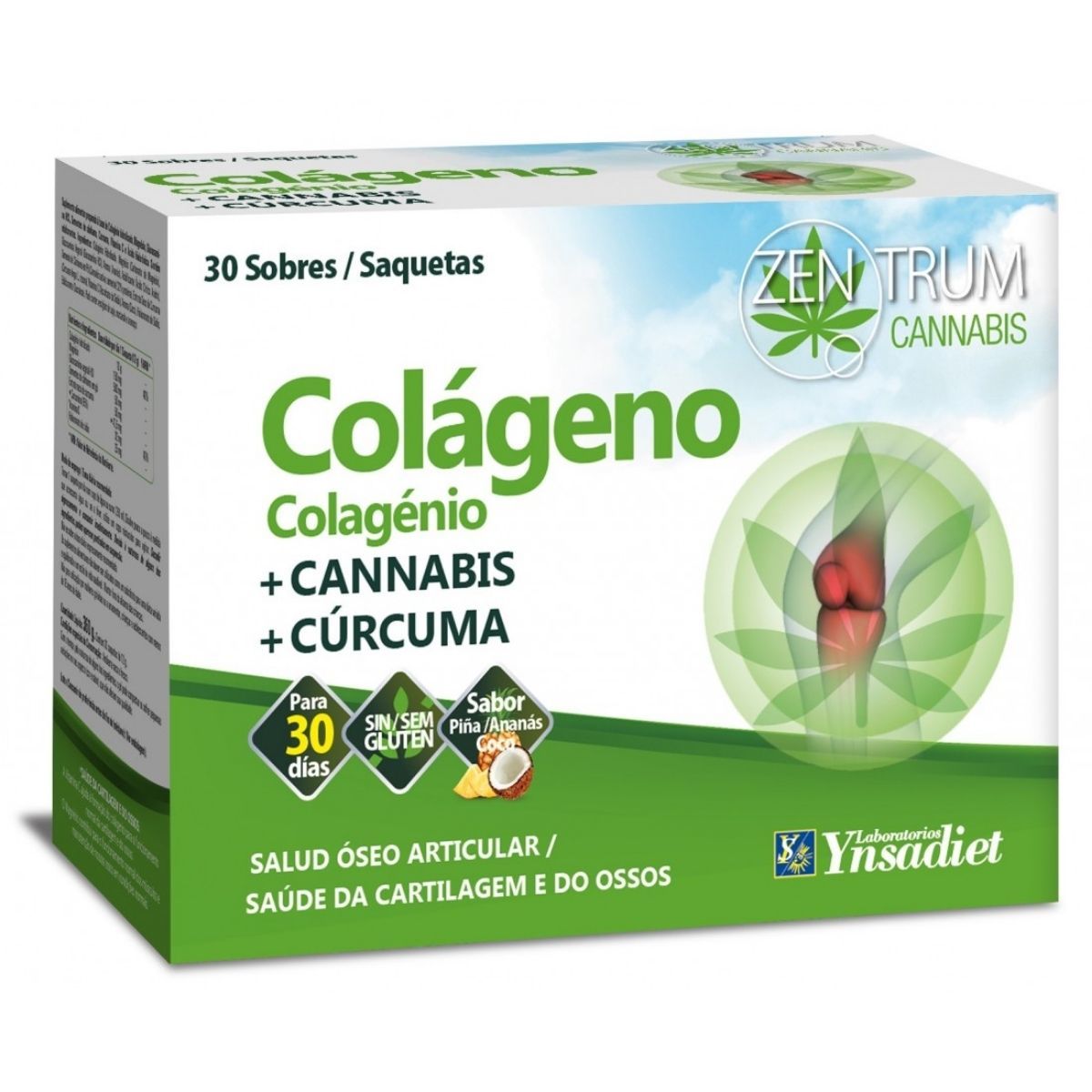 Colágeno Cannabis Cúrcuma 30 sobres Zentrum Ynsadiet