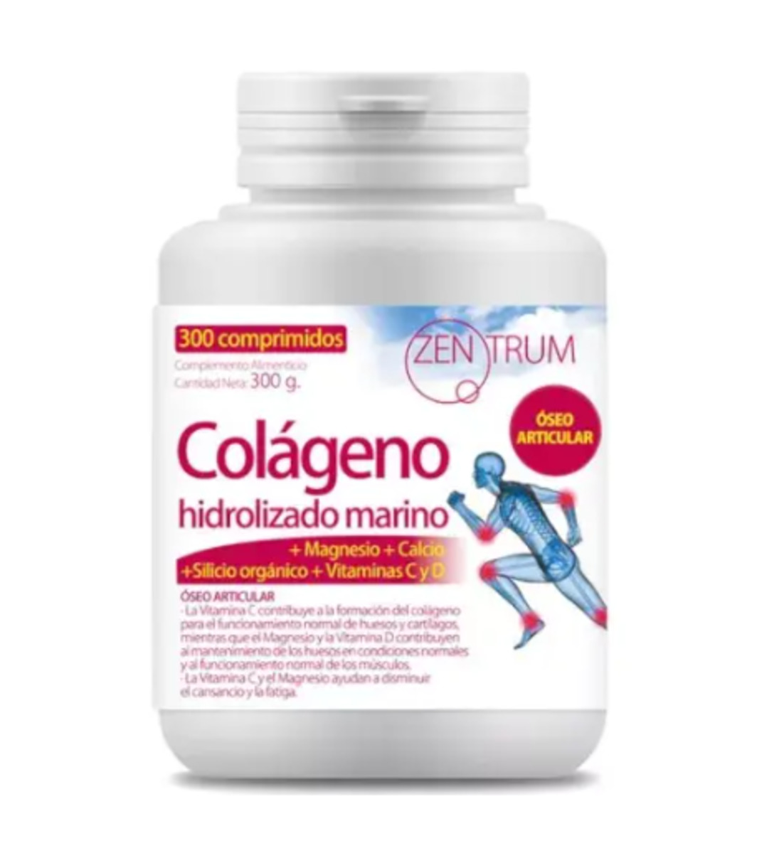 Colágeno Hidrolizado Marino 300 Comprimidos Zentrum