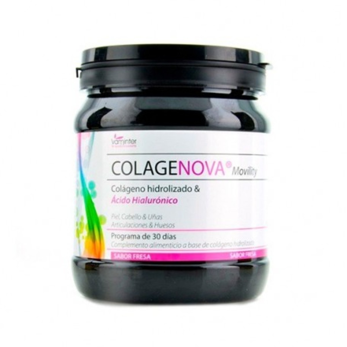 Colagenova Movility Complemento Alimenticio de Colágeno Hidrolizado y Ácido Hialurónico Sabor Fresa Vaminter – 390g