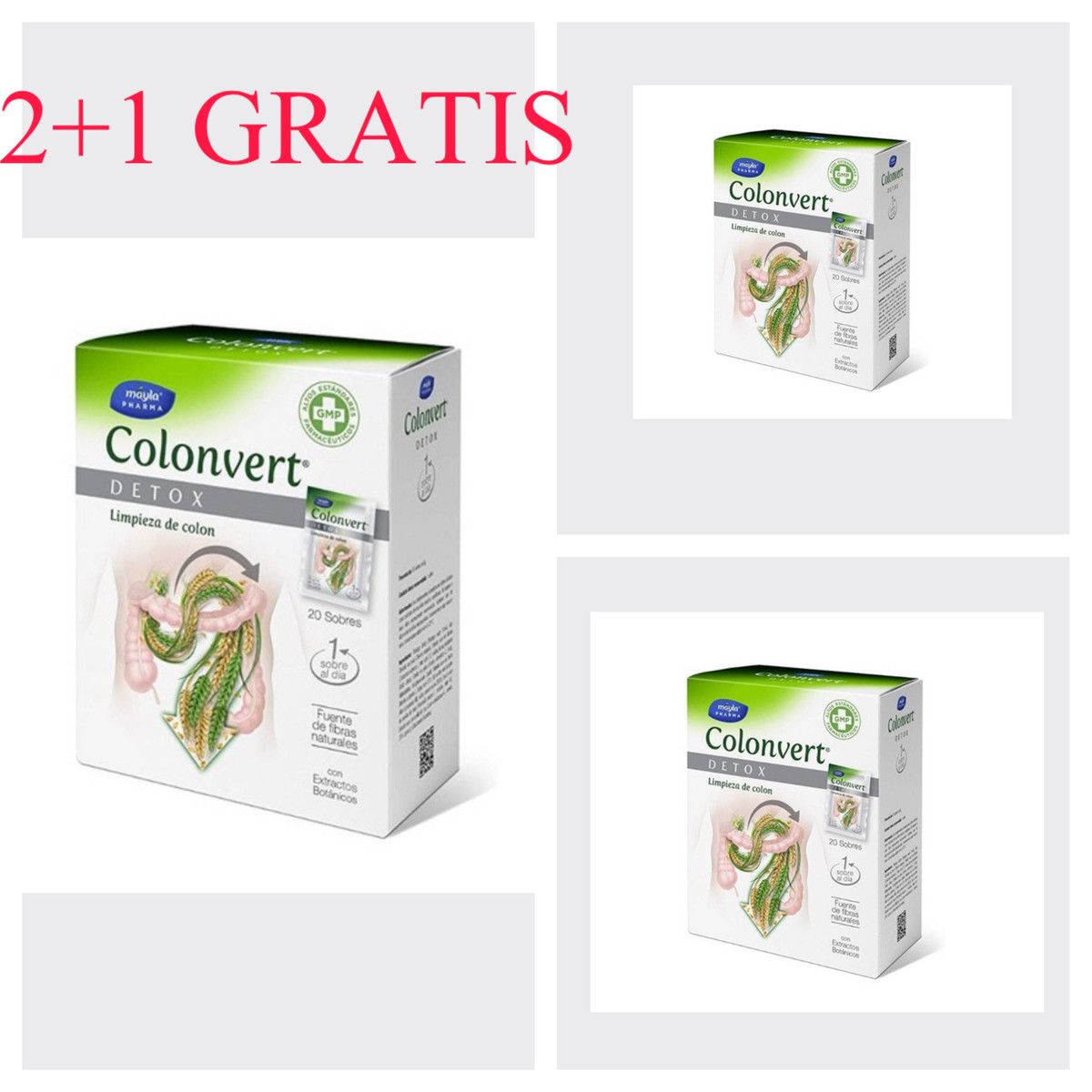 COLONVERT DETOX 20 SOBRES 2+1 GRATIS
