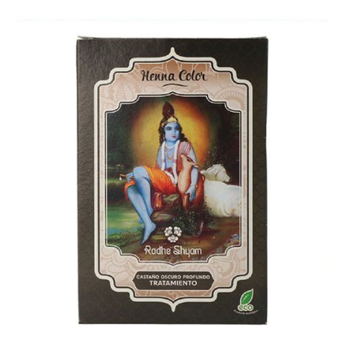 Coloración Henna castaño oscuro polvo – Radhe Shyam – 100g