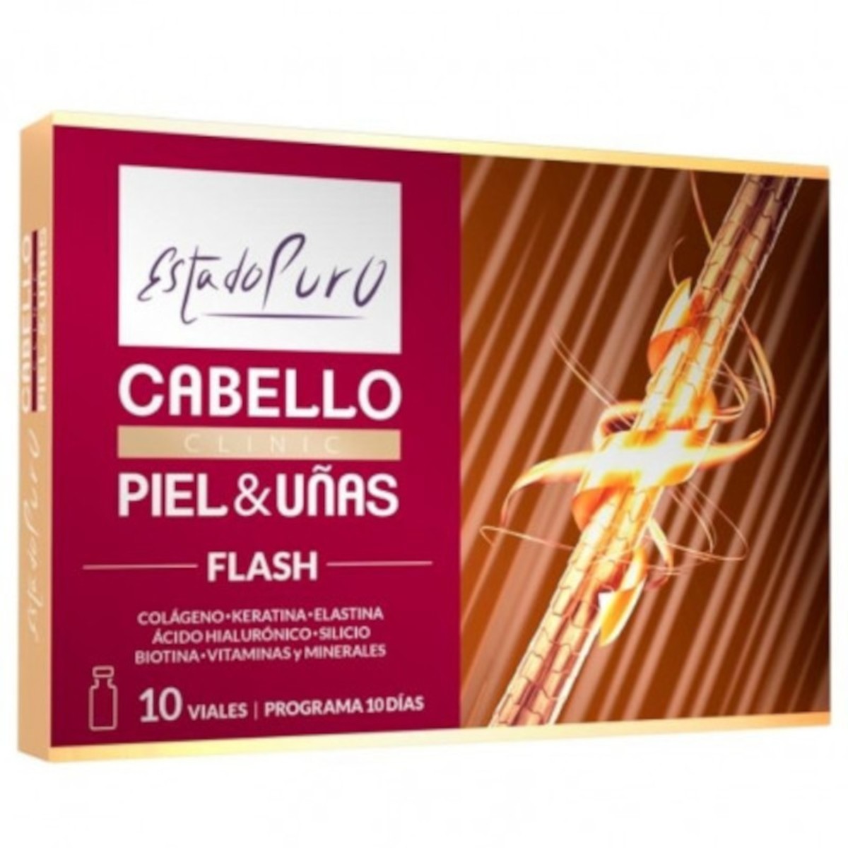 Complemento Alimenticio Estado Puro Cabello Piel y Uñas 10 viales Tongil