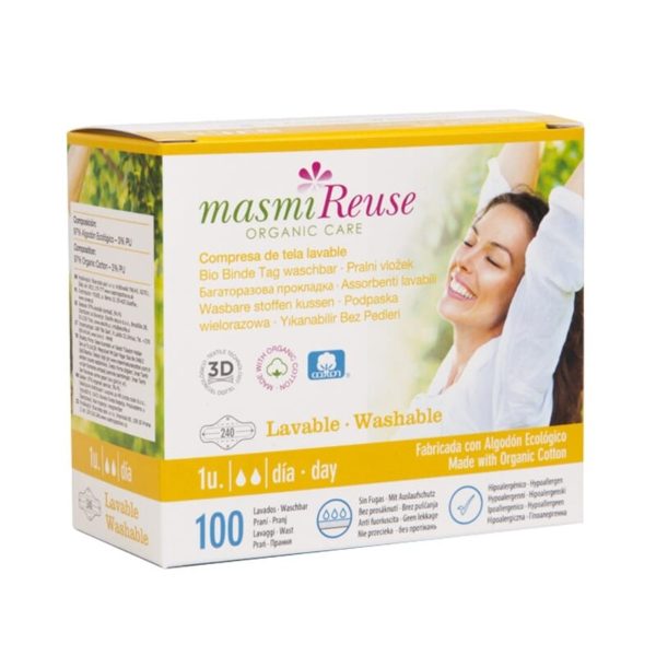 Compresse En Tissu Lavable Jour Avec Ailes Masmi