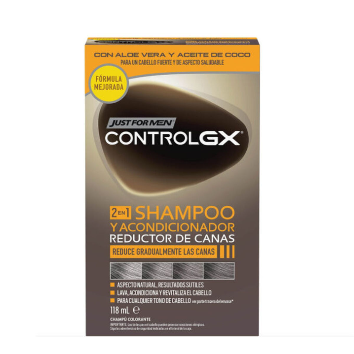 Control GX Champô Redutor de Cabelos Brancos com Condicionador – 118ml