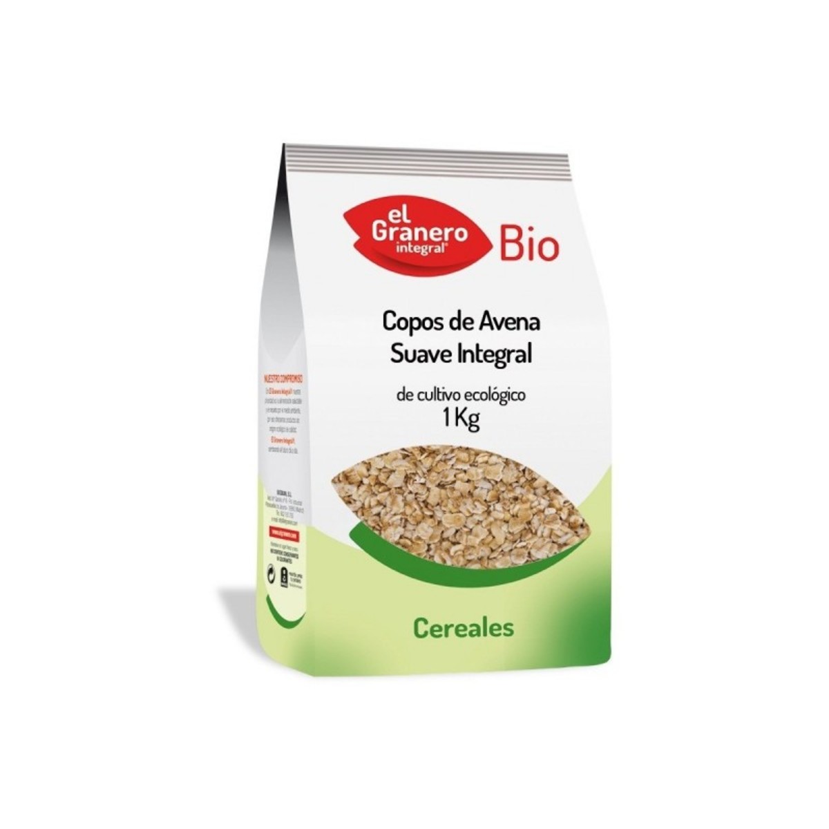 Copos de Avena Suaves Bio 1 kg El Granero