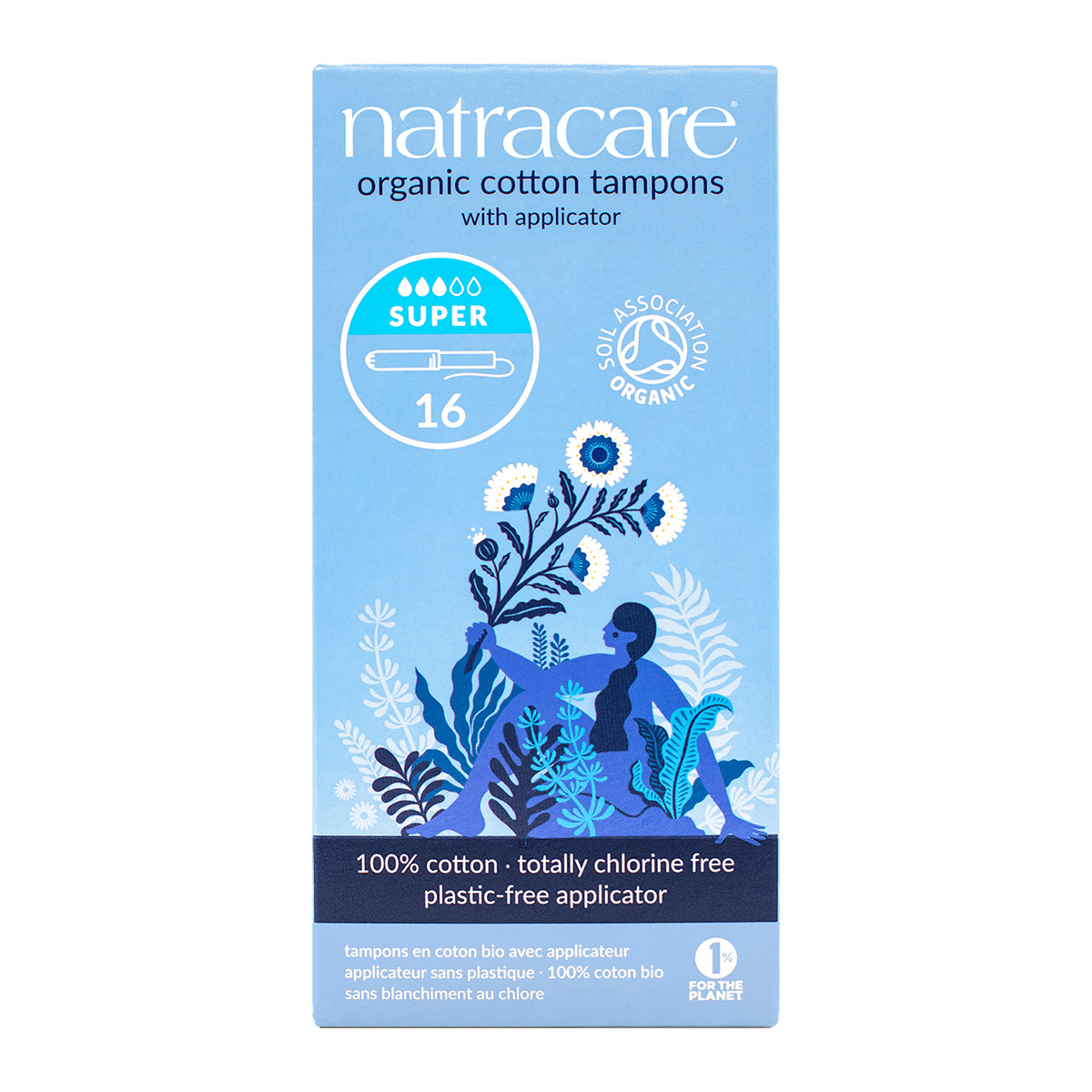 Cotton Tapons Super 16 ud con aplicador – Natracare
