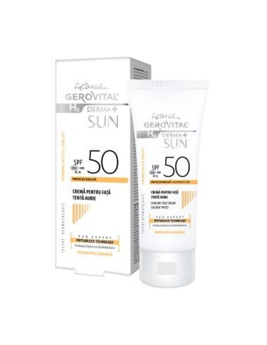 Crema Solar Facial Fps50 Tono Dorado Gerovital – 50ml