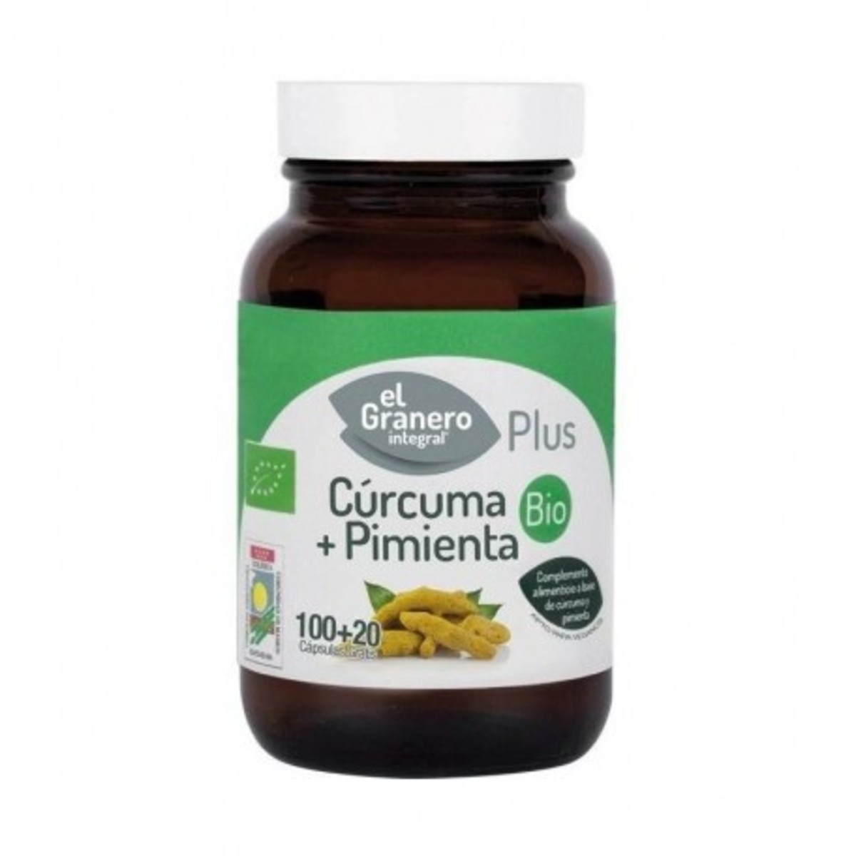 Cúrcuma + Pimienta Bio 440 mg 120 cápsulas El Granero Integral