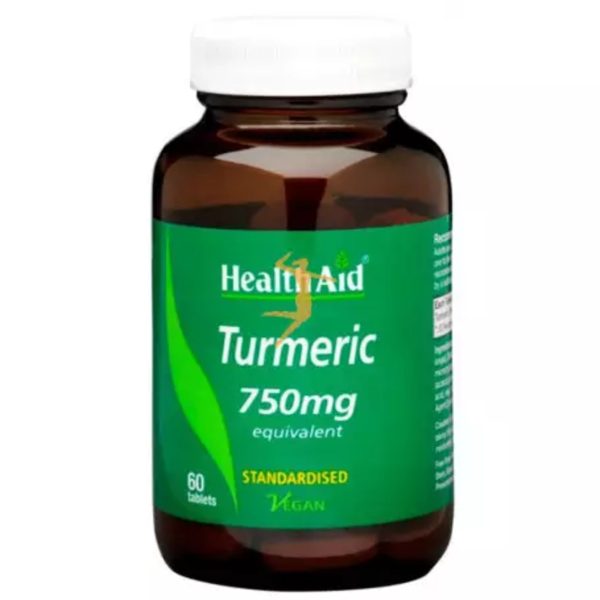Cúrcuma Raíz 750 mg 60 Comprimidos Health Aid
