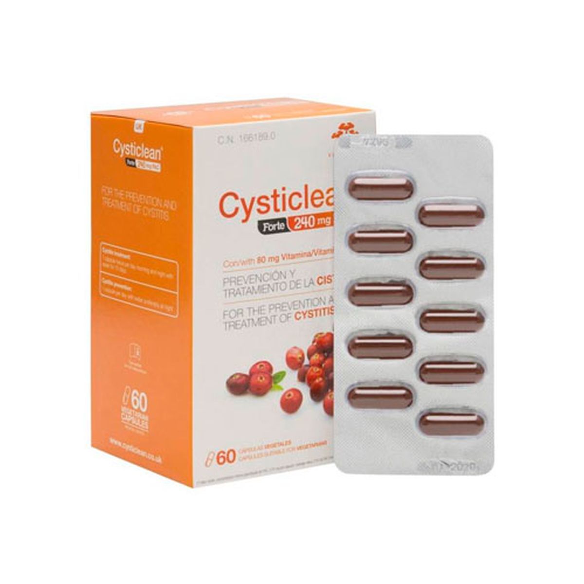 Cysticlean Forte Con Pac Y Vit C Y Arándano Rojo Cápsulas 60 U – Cysticlean