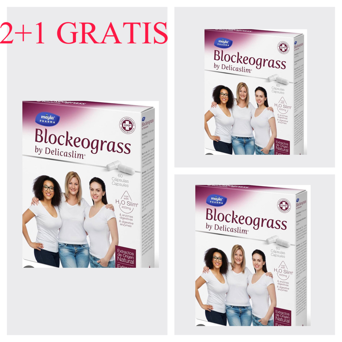 DELICASLIM BLOCKEOGRASS 60 CAPSULAS  2+1 GRATIS