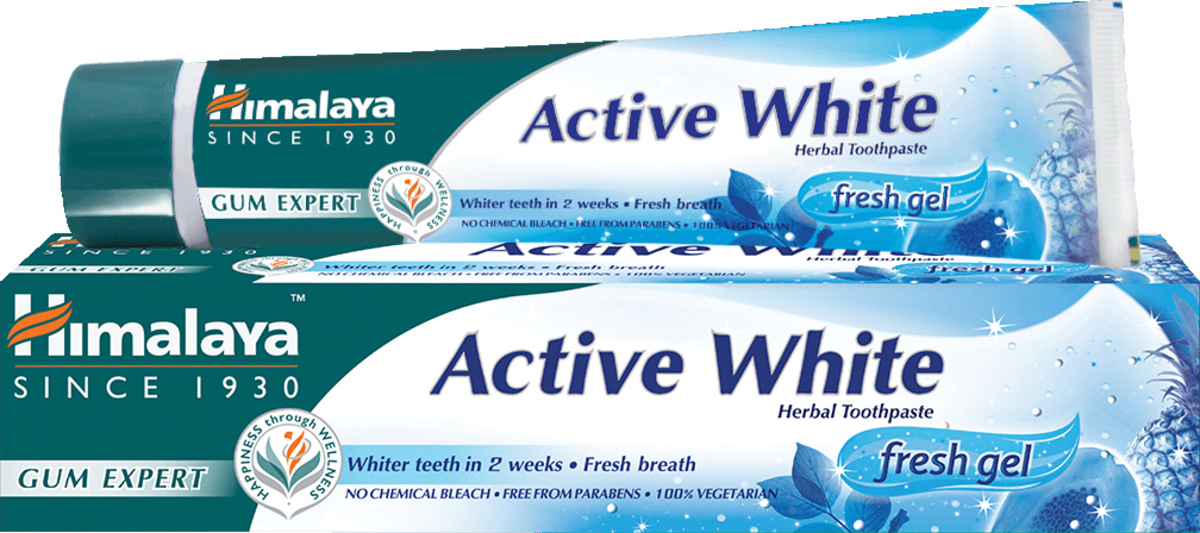Dentífrico blanco gel activo – Mass Herbal Himalaya – 75g