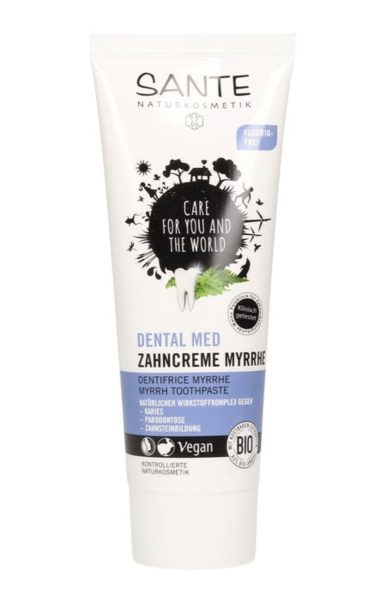 Dentifrice Mirra et Thé Vert Bio sans Fluor Sante – 75ml
