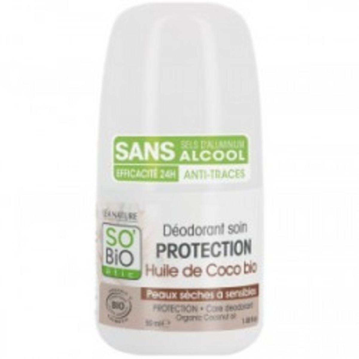 Desodorante roll-on 24H protector coco Bio Sobio – 50ml