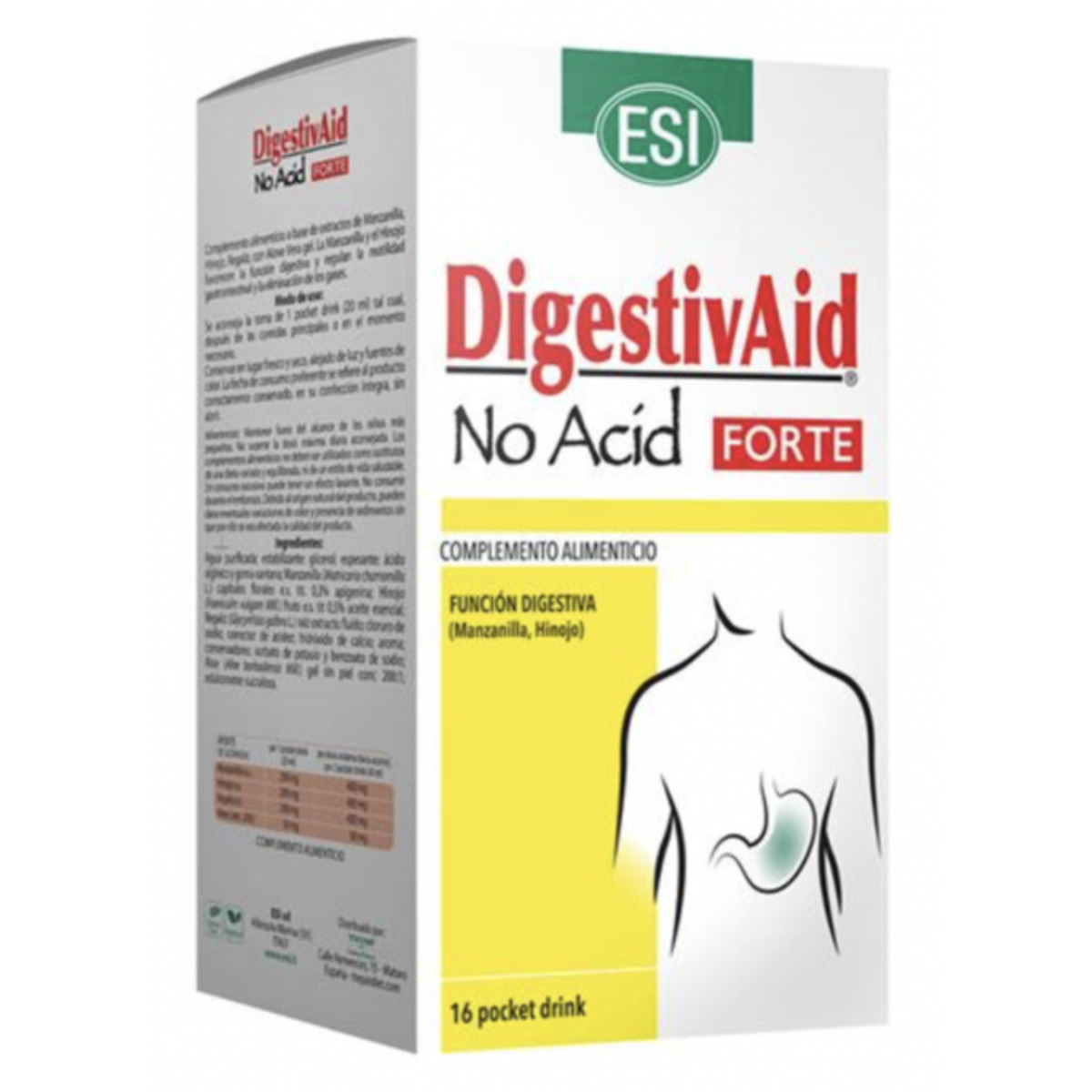 Digestivaid No Acid Forte Pocket Drink 16 Sobrestrepatdiet