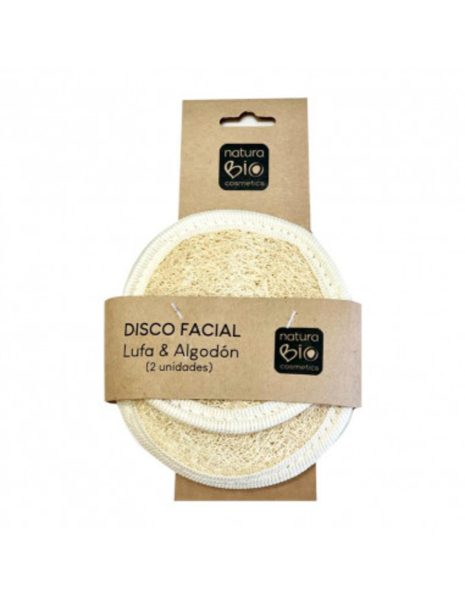 Gesichts-Disco Luffa Baumwolle 2 Stk Naturabio