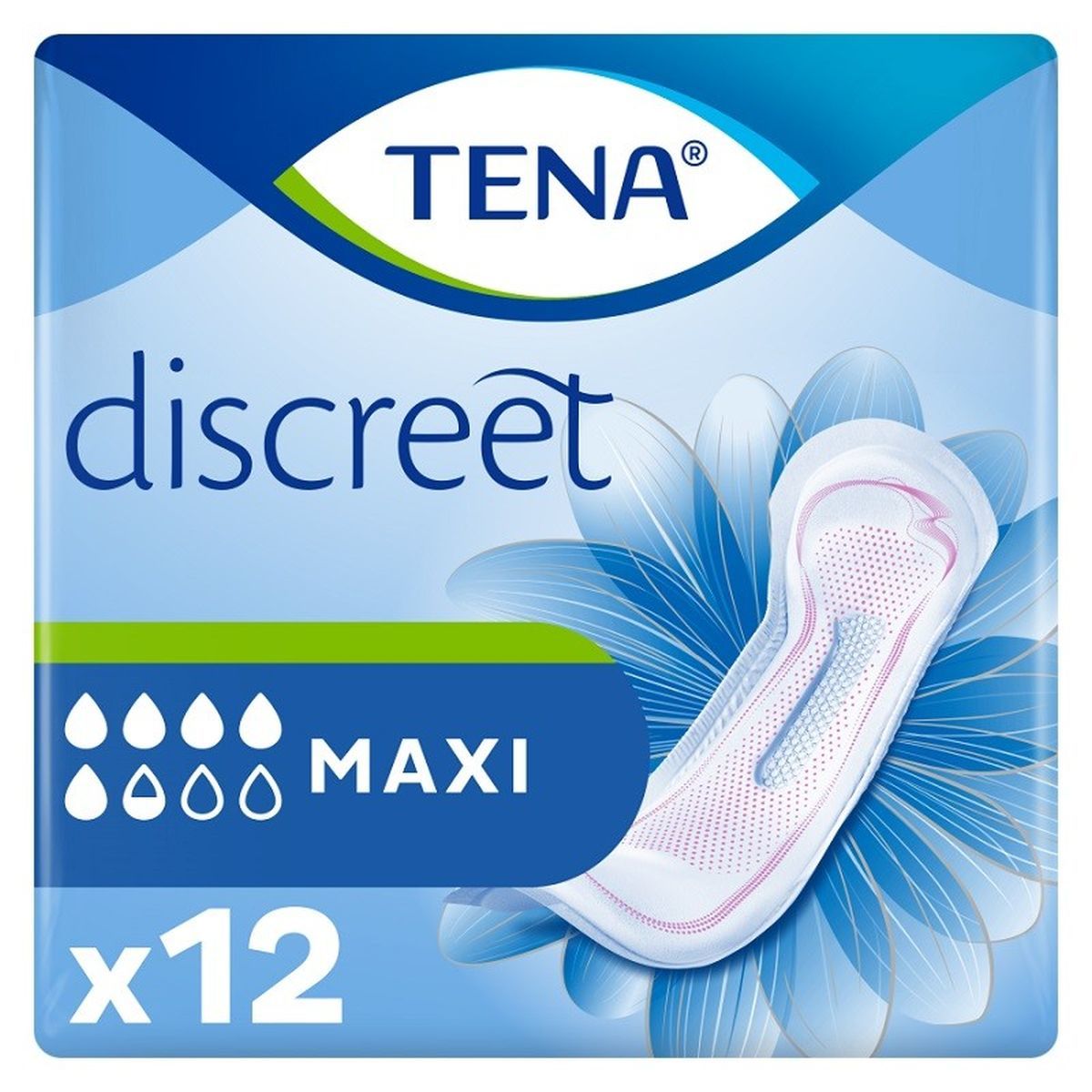 Discreet Compresa Incontinencia Maxi  12 U  – Tena Lady