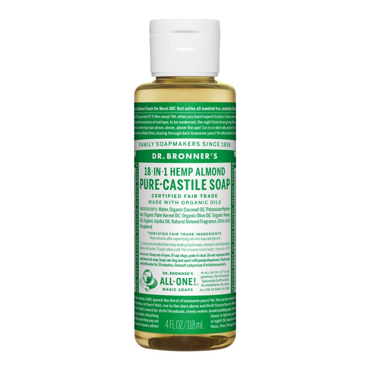 Dr Bronner Jabón Castilla Almendras – 475ml