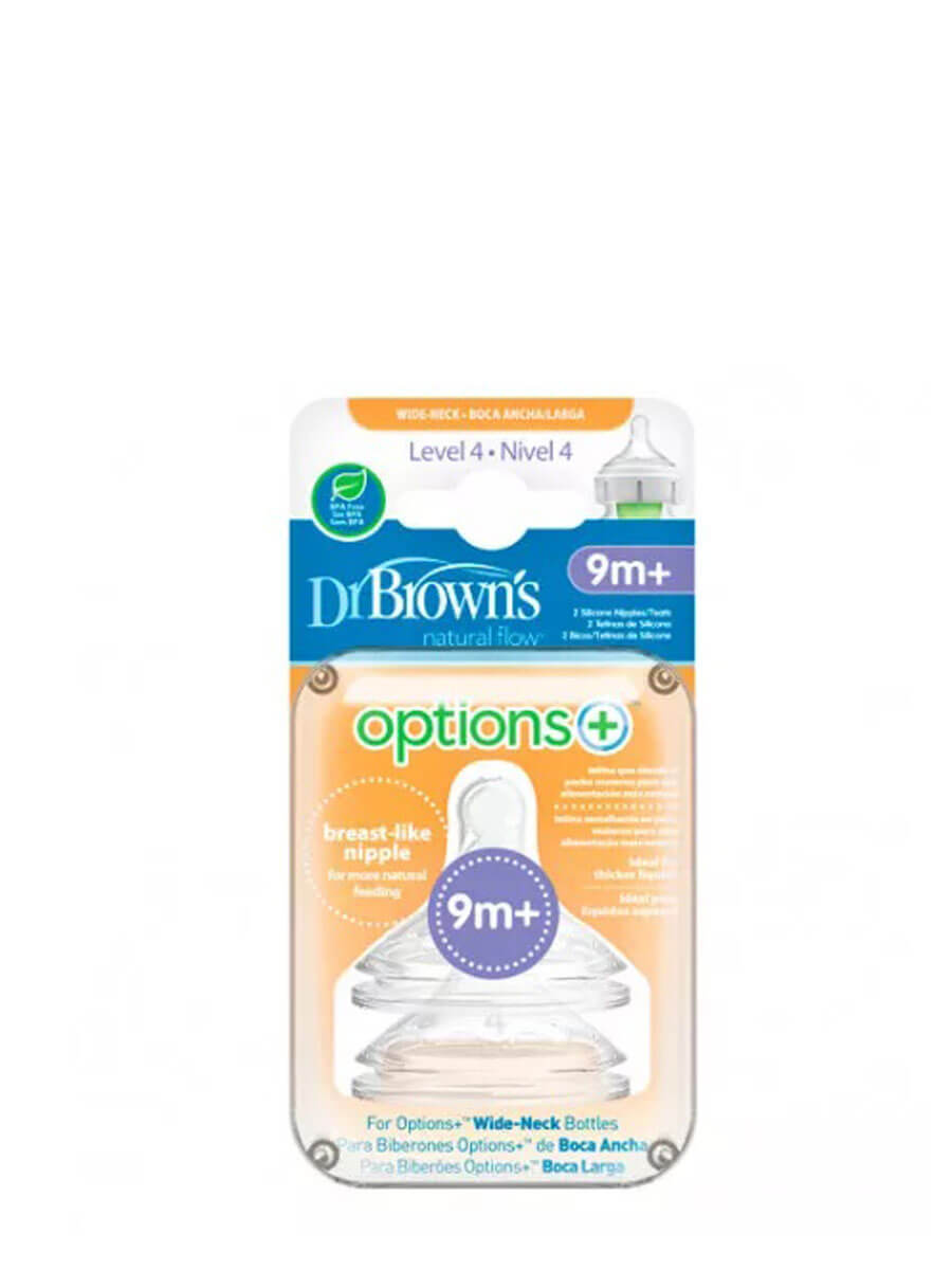 Dr Brown’S Options + Tetina Nivel 4 Boca Ancha