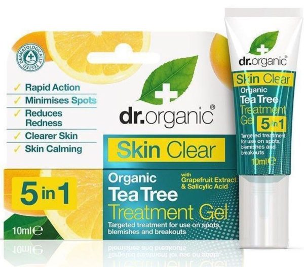 Dr. Organic Skin Clear Tea Tree Traitement en gel 5en1 – 10 ml