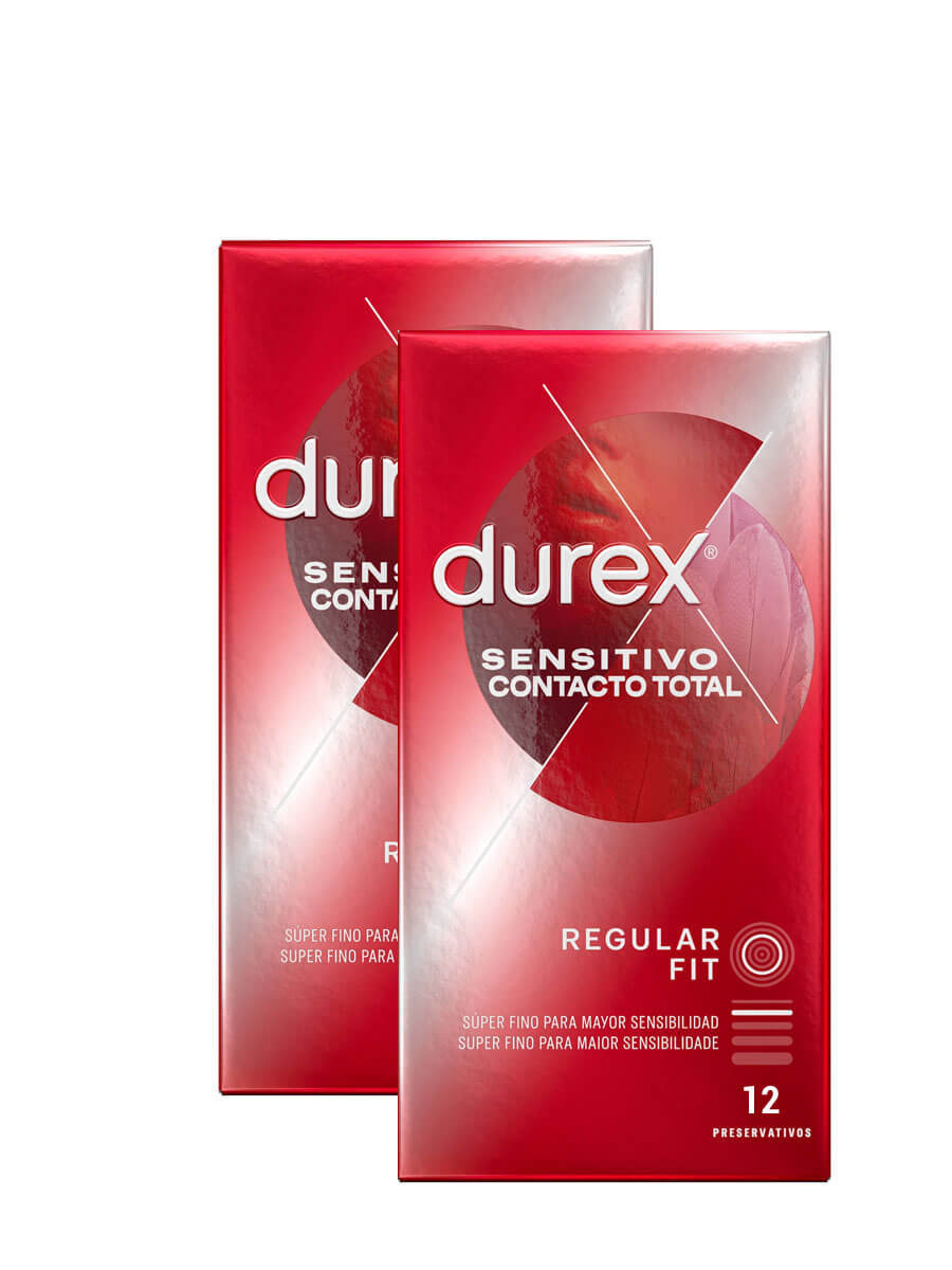 Durex preservativo sensitivo contacto total duplo 2×12 unidades