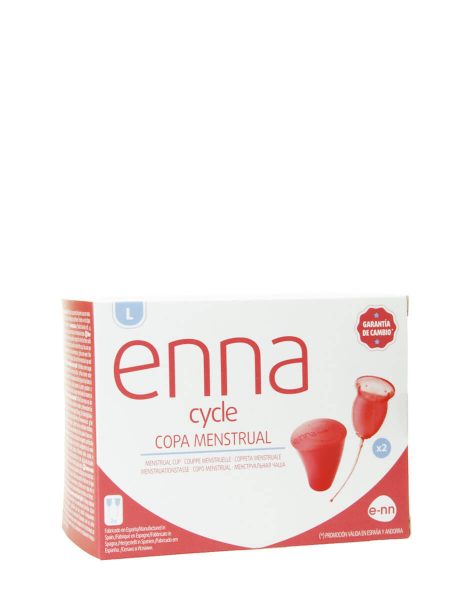 Enna cycle Menstruationstasse 2 Stück Größe L + Sterilisator
