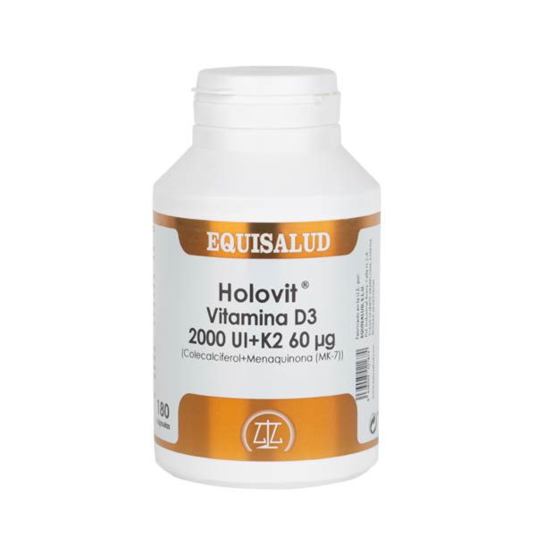 Equisalud Holovit Vitamine D3 2.000 UI + K2 60µg 180 capsules