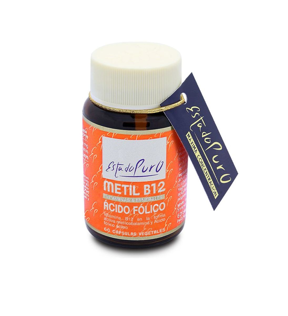 Estado Puro Metil B12 60 cápsulas ácido fólico