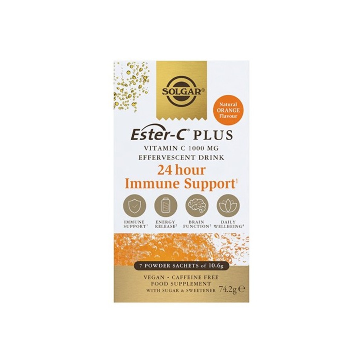 Ester C Efervescente 1000 Mg Vit C 7 Sobres Solgar