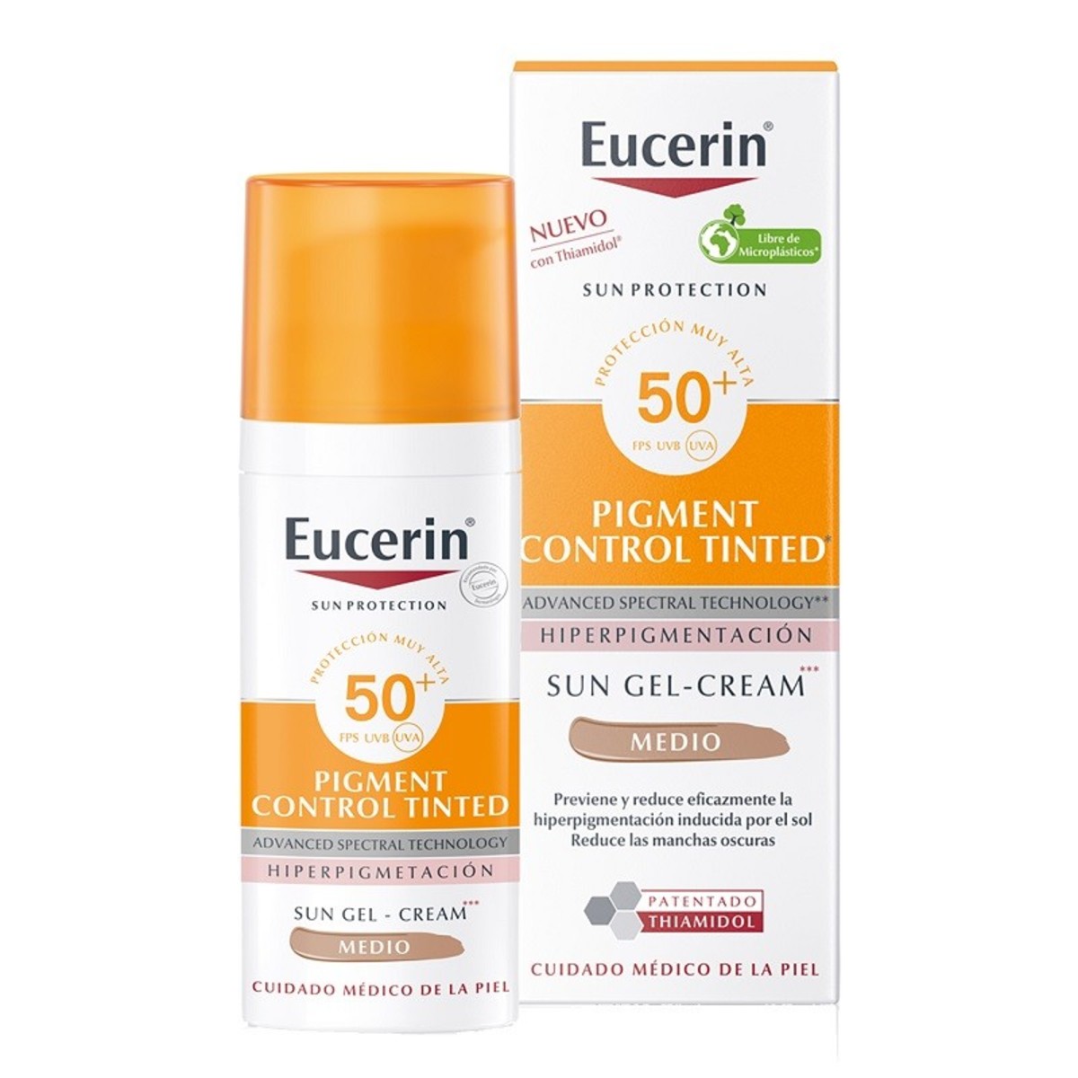 Eucerin pigment control tinted gel crema color medio SPF 50+ 50ml