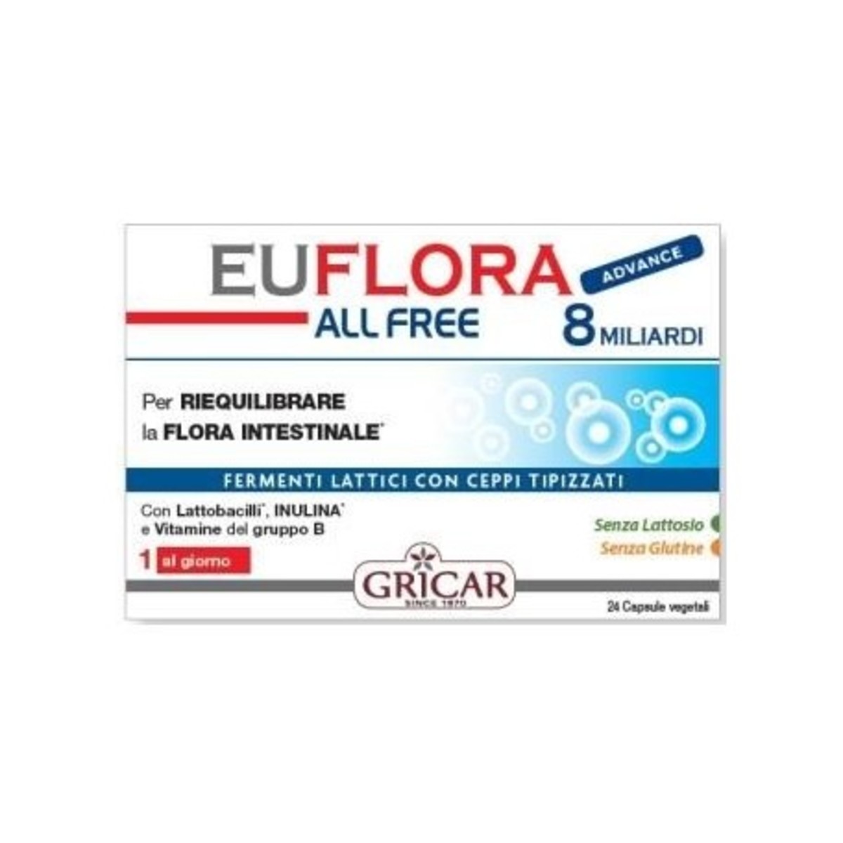 Euflora Advance All Free 510 mg 24 Cápsulas Gricar