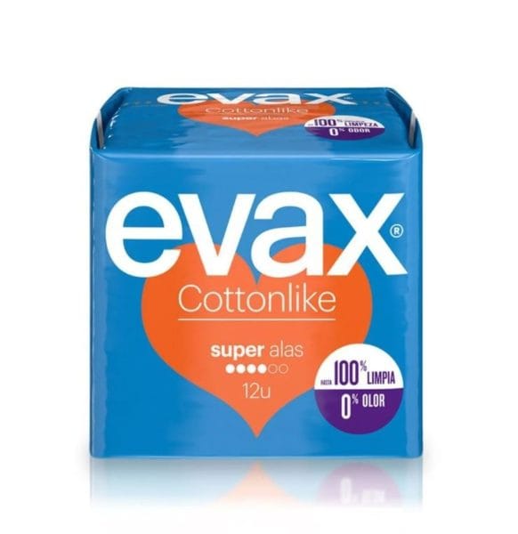 Evax Cottonlike Asas Super 12 Unidades (Laranja)