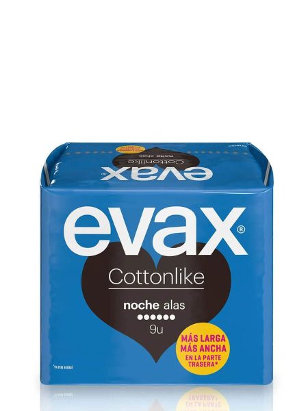 Evax cottonlike Nacht 9 Kompressen mit Flügeln