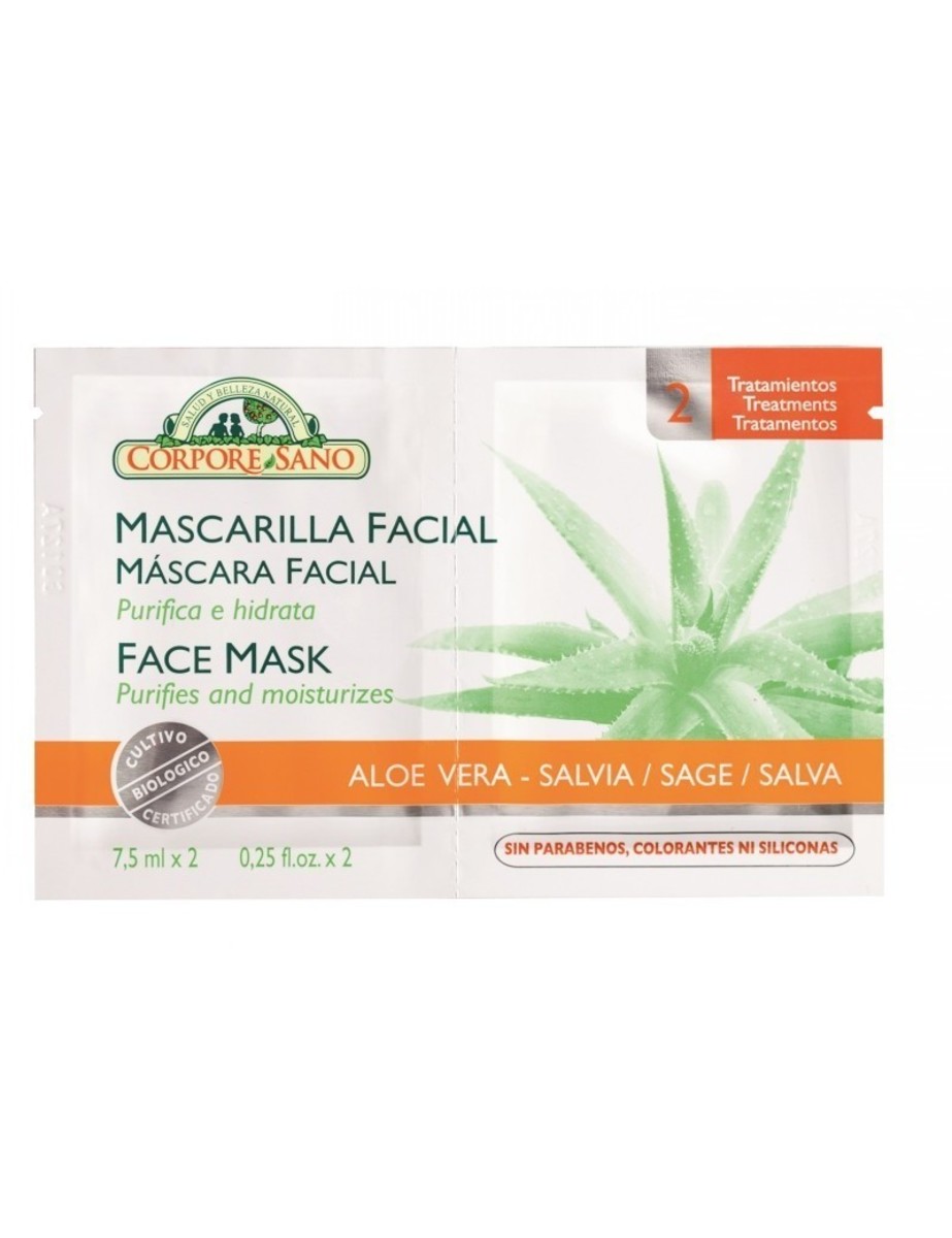 Expositor Mascarilla Facial Bidosis 7,5  ml +7,5  ml Corpore Sano